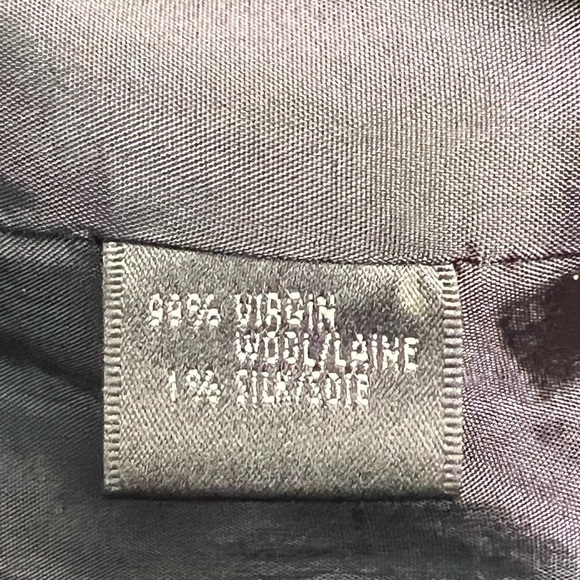 Lafayette 148 | Black Virgin Wool/Silk Blend One Button Blazer Sz 16 - Picture 4 of 5